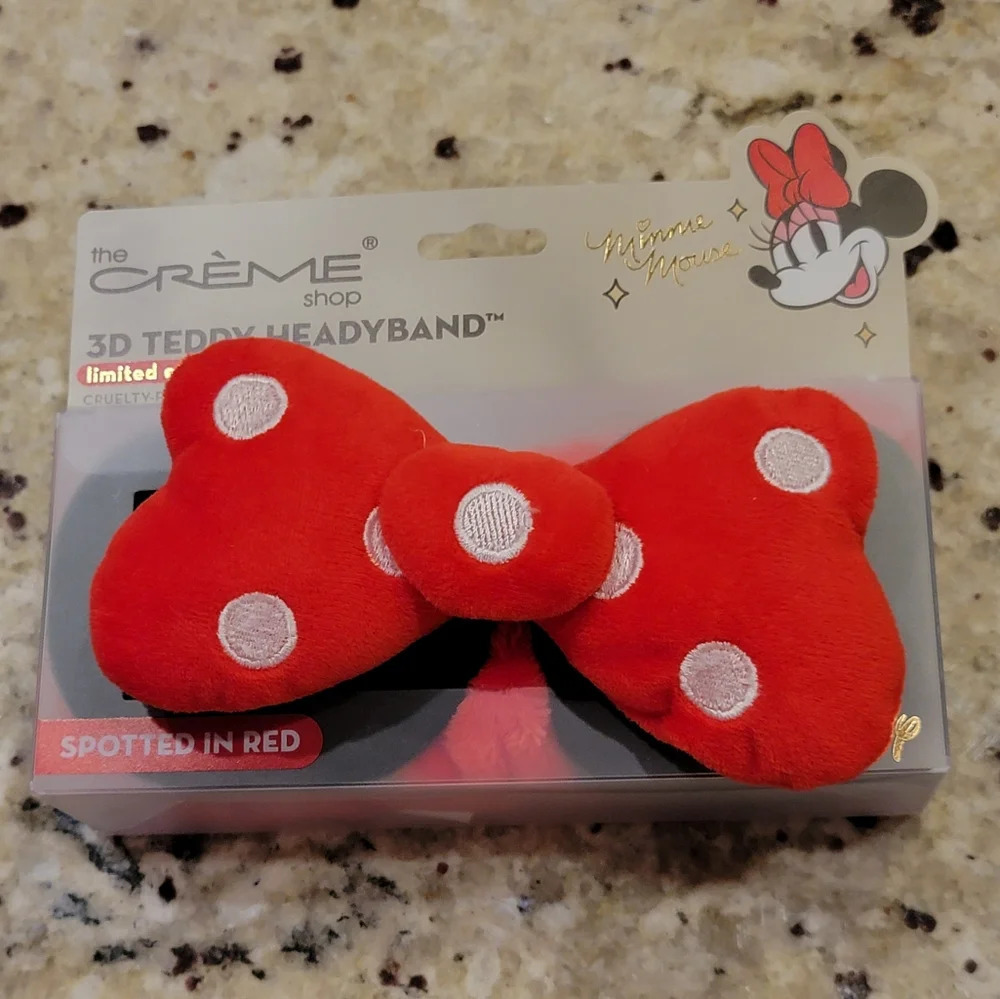 Minnie Mouse Spa Teddy Headband NEW